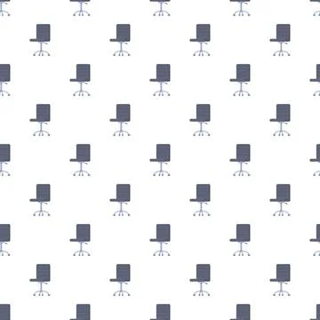 Office swivel chairs seamless pattern for corporate workplace 스톡 일러스트