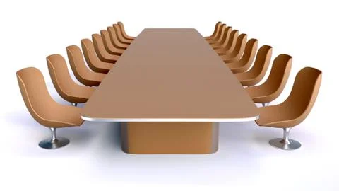 Office table and chairs Иллюстрация