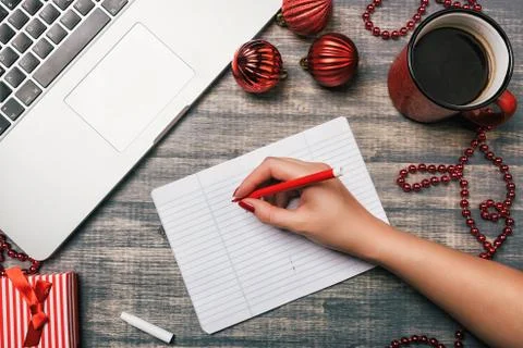 Office table desk, Flat lay Stock Photos
