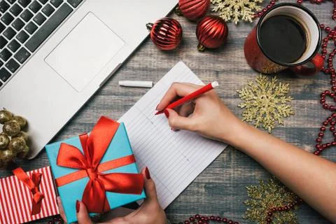 Office table desk, Flat lay Stock Photos