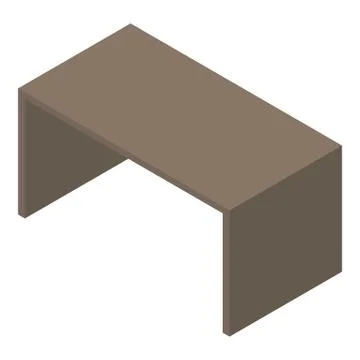 Office table icon, isometric style Illustrazione stock