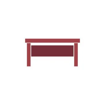 Office table Icon Vector Stock Illustration