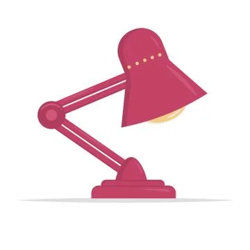 Office table lamp icon. Flat illustration of office table lamp Stock Illustration