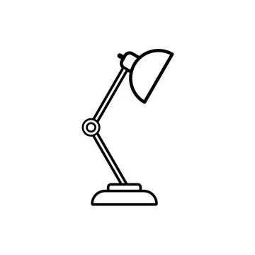 Office table lamp icon. Flat illustration of office table lamp vector icon .. Stock Illustration