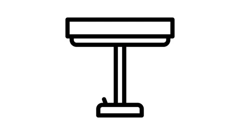 Office table lamp line icon animation Stock Footage 326766731