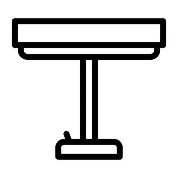 Office table lamp line icon vector illustration Stock Illustration