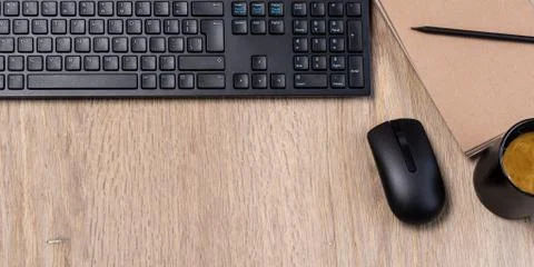 Office table with notebook, Stock Photos
