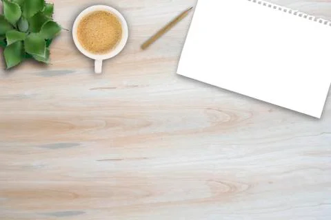 Office table with notepad, Stock Photos
