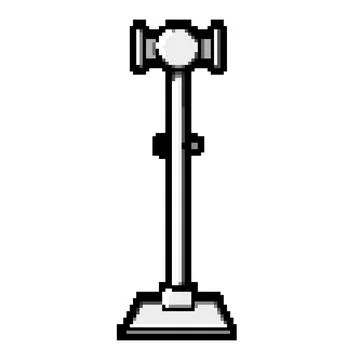 Office table phone holder pixel art vector illustration 스톡 일러스트