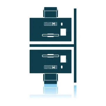 Office Table Top View Icon Stock Illustration