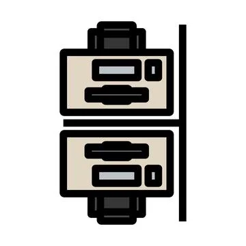 Office Table Top View Icon Stock Illustration