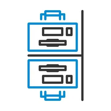Office Table Top View Icon Stock Illustration
