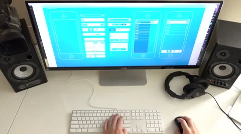 Office table at work Stock Footage 54763671