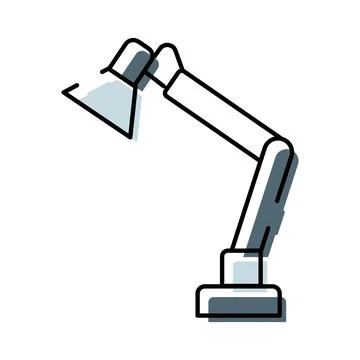Office task lamp providing light for workspace Illustrazione stock