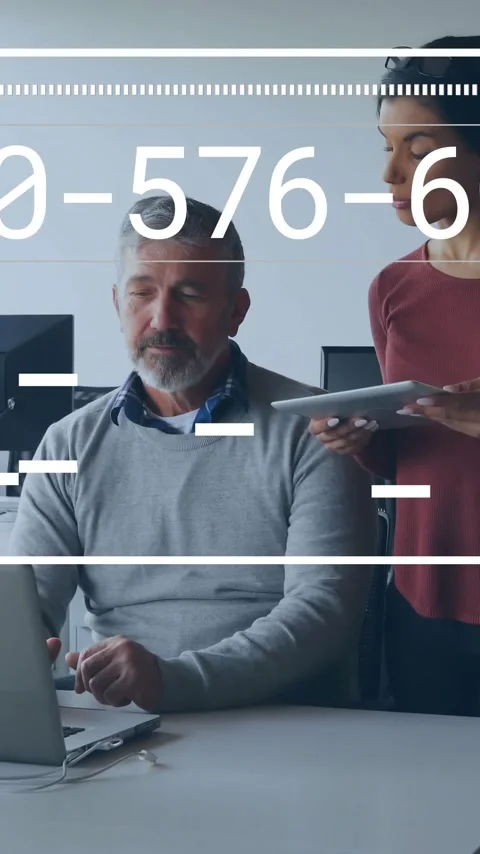 In office, team collaborating using digital data interface for animation project Stock Footage 344244797