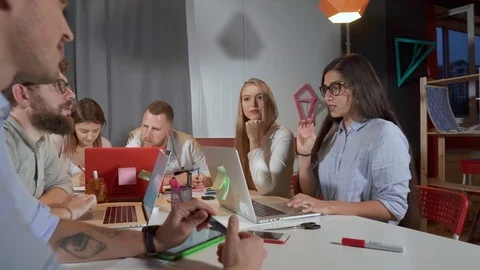 Office team discussing things at work. Stock Footage 109073160