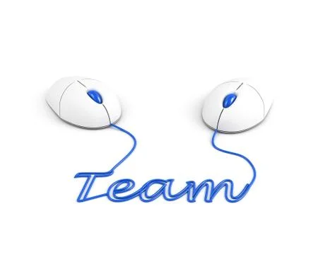 In the office teamwork concept. blue Stock Illustration