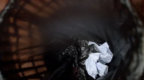 In the office, throw leaflets into the trash Stock Footage 59316698