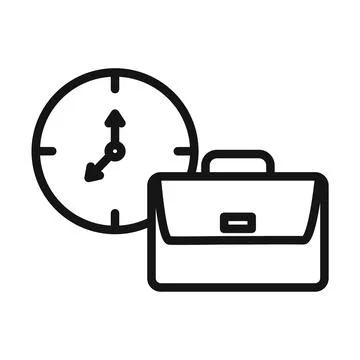 Office Time Clock Icon Ideal for Work Schedules Illustration