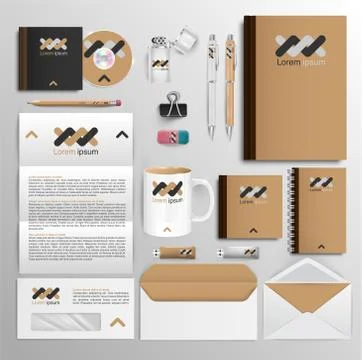 Office tools and identity design, vector. Stock Illustration