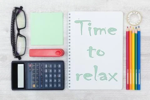 Office tools flat lay Stock Photos