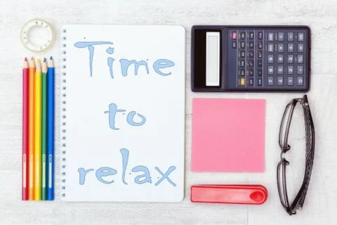 Office tools flat lay 库存照片