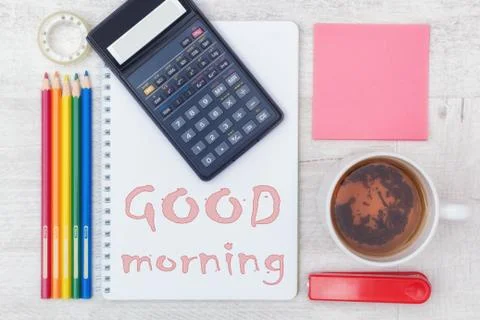 Office tools flat lay Stock Photos