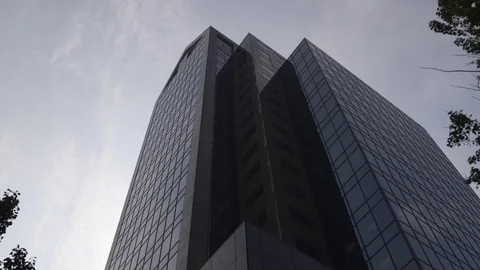 Office tower ominous look Stock Footage 76326130