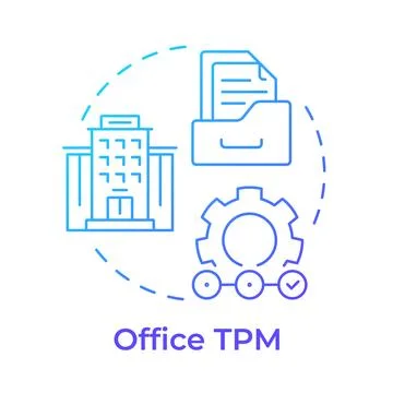 Office TPM blue gradient concept icon 스톡 일러스트