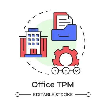 Office TPM multi color concept icon 스톡 일러스트