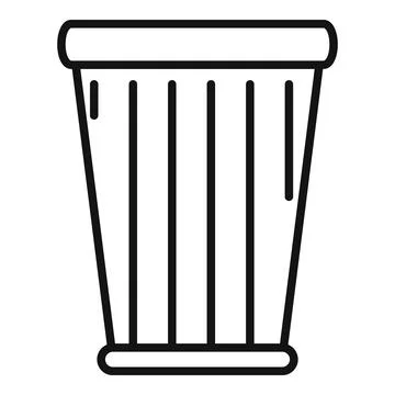 Office trash can icon representing document disposal and waste management Stock Illustration
