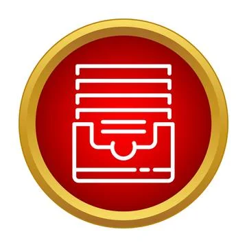Office tray with documents, files, and papers icon Illustrazione stock