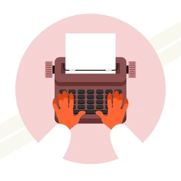 Office-typewriter-vector Stock Illustration