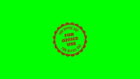 For Office Use Rubber Stamp Green Screen Stock Footage 320276236
