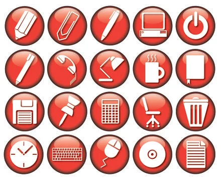 Office utensils Stock Illustration