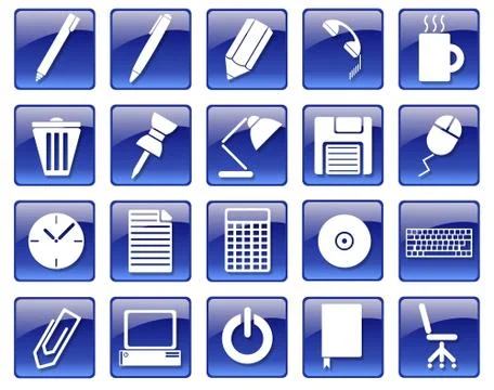 Office Utensils Stock Illustration
