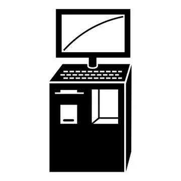 Office vending machine icon, simple style 스톡 일러스트