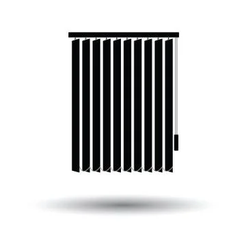 Office vertical blinds icon Illustration