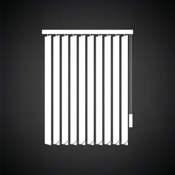 Office vertical blinds icon Illustration