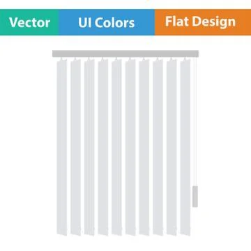Office vertical blinds icon Illustration