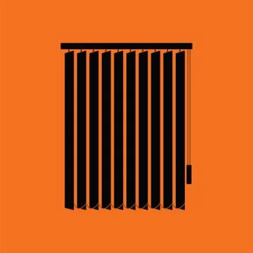 Office vertical blinds icon Illustration