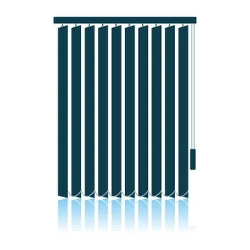 Office Vertical Blinds Icon Illustration