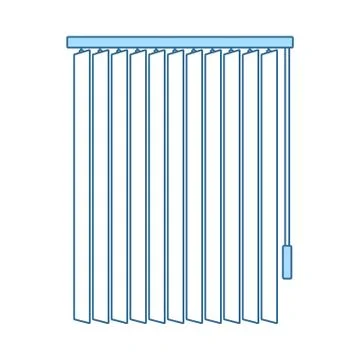 Office Vertical Blinds Icon Illustrazione stock