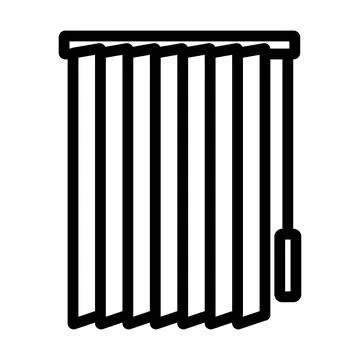Office Vertical Blinds Icon Illustration