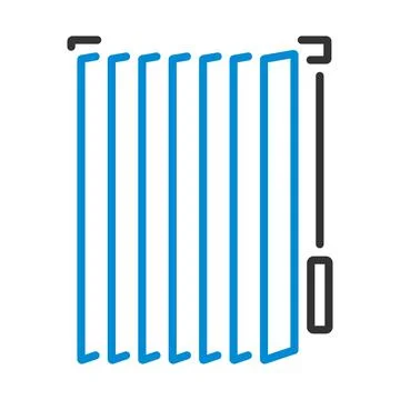 Office Vertical Blinds Icon Illustration