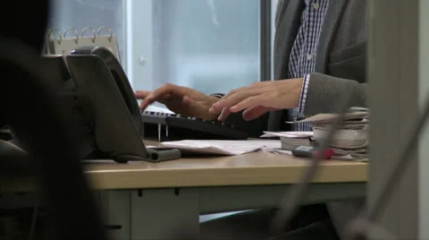 Office. View of manager working at computer Stock Footage 50105787