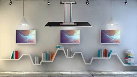 Office Virtual Set Background Stock Footage 119326619