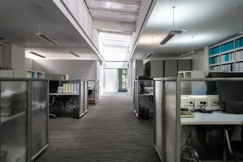 Office virus without workers by the crown quarantine. Stock Photos