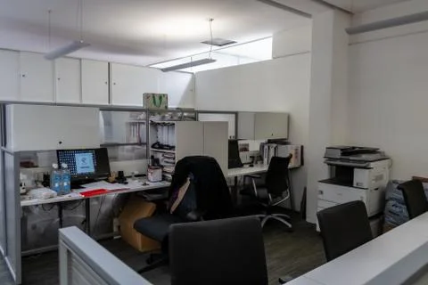 Office virus without workers by the crown quarantine. Stock-Fotos