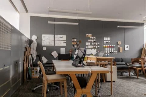 Office virus without workers by the crown quarantine. Stock Photos